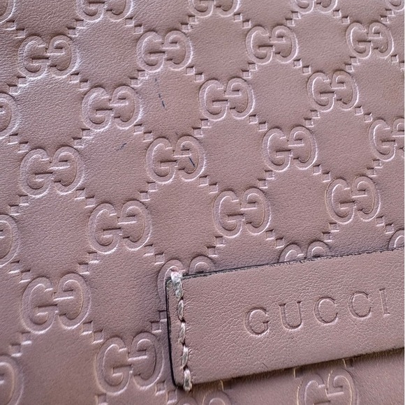 Gucci Pink GG Guccissima Leather Tri Fold Wallet Certificate of Authenticity - Picture 14 of 14